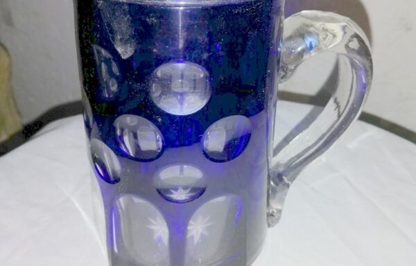 Dekoratívny pohár modrý